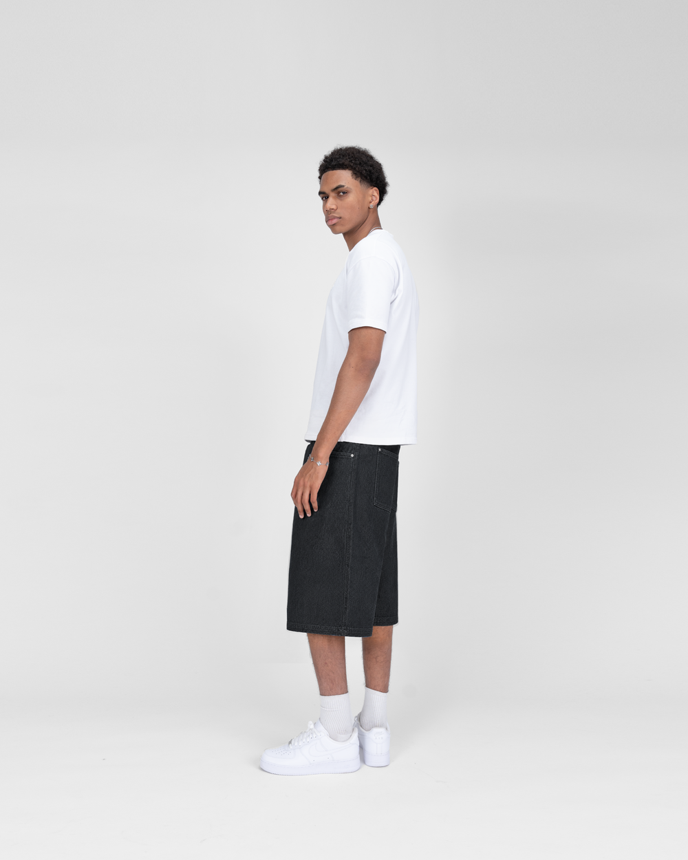SU26 DENIM SHORTS - BLACK