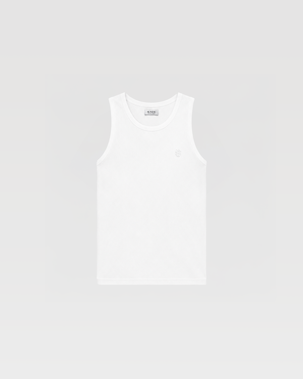 HEAVY RIB TANK TOP - WHITE