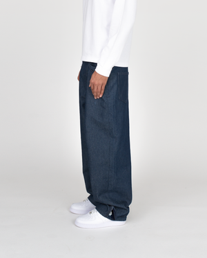 ZIP RAW DENIM - BLUE