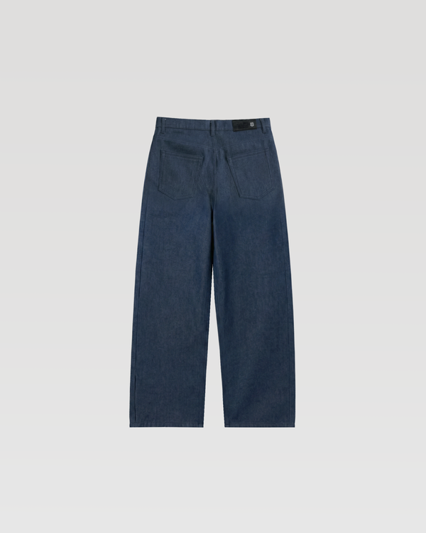 ZIP RAW DENIM - BLUE