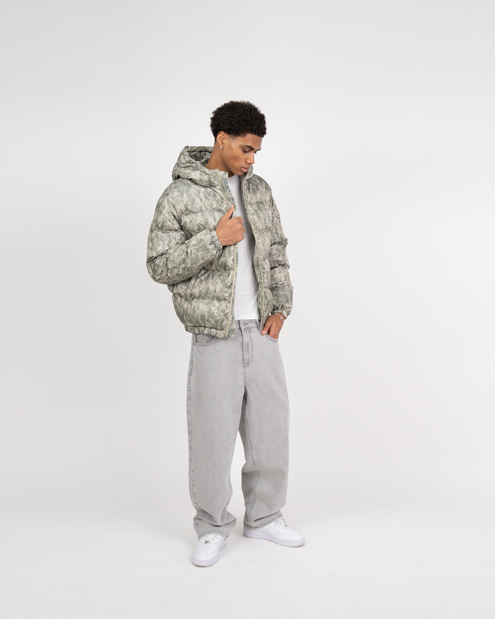 SUVENE PUFFER - GREEN CAMO