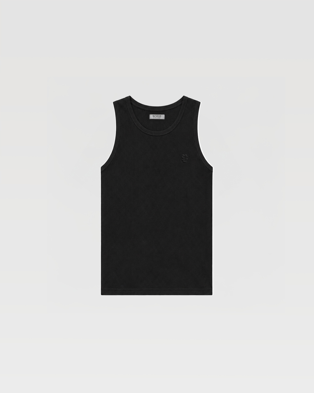 HEAVY RIB TANK TOP - BLACK