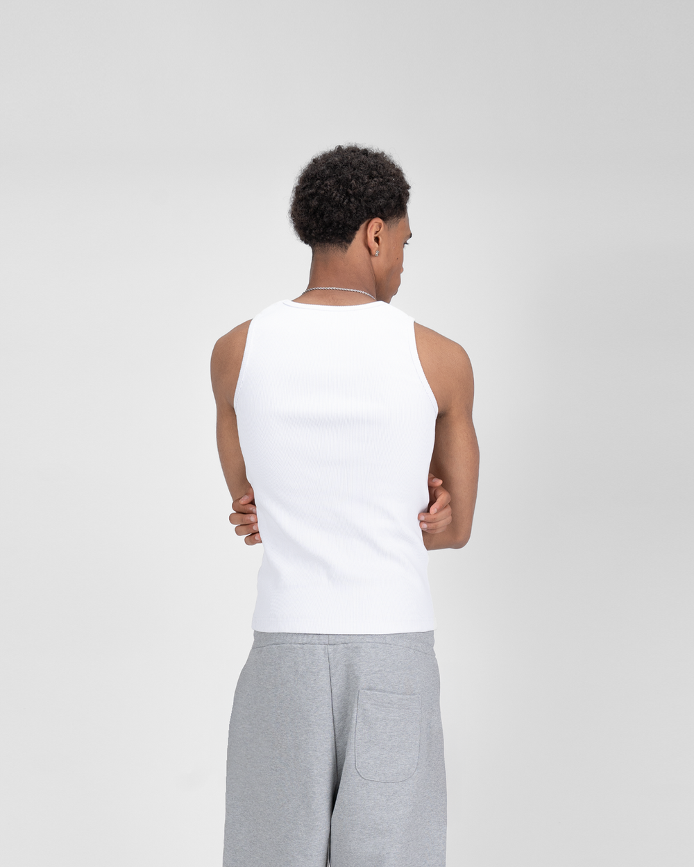 HEAVY RIB TANK TOP - WHITE