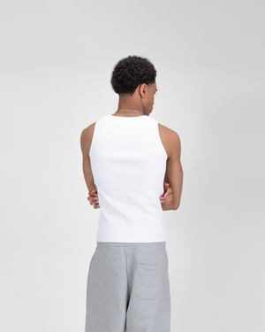 HEAVY RIB TANK TOP - WHITE