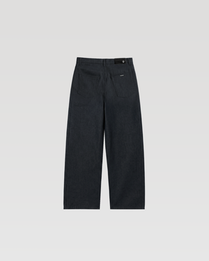 ZIP RAW DENIM - BLACK
