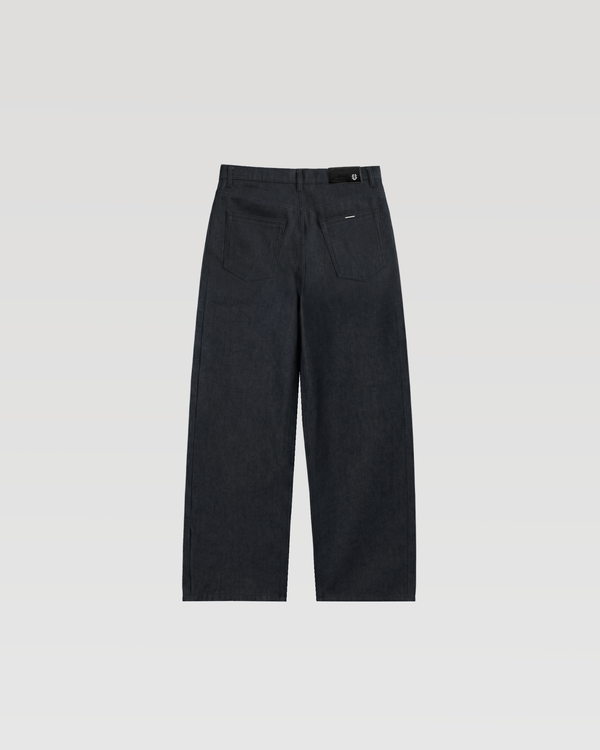 ZIP RAW DENIM - BLACK