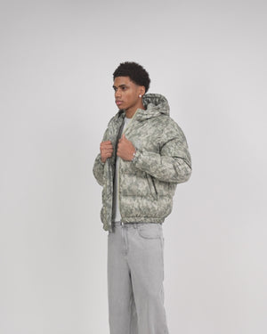 SUVENE PUFFER - GREEN CAMO